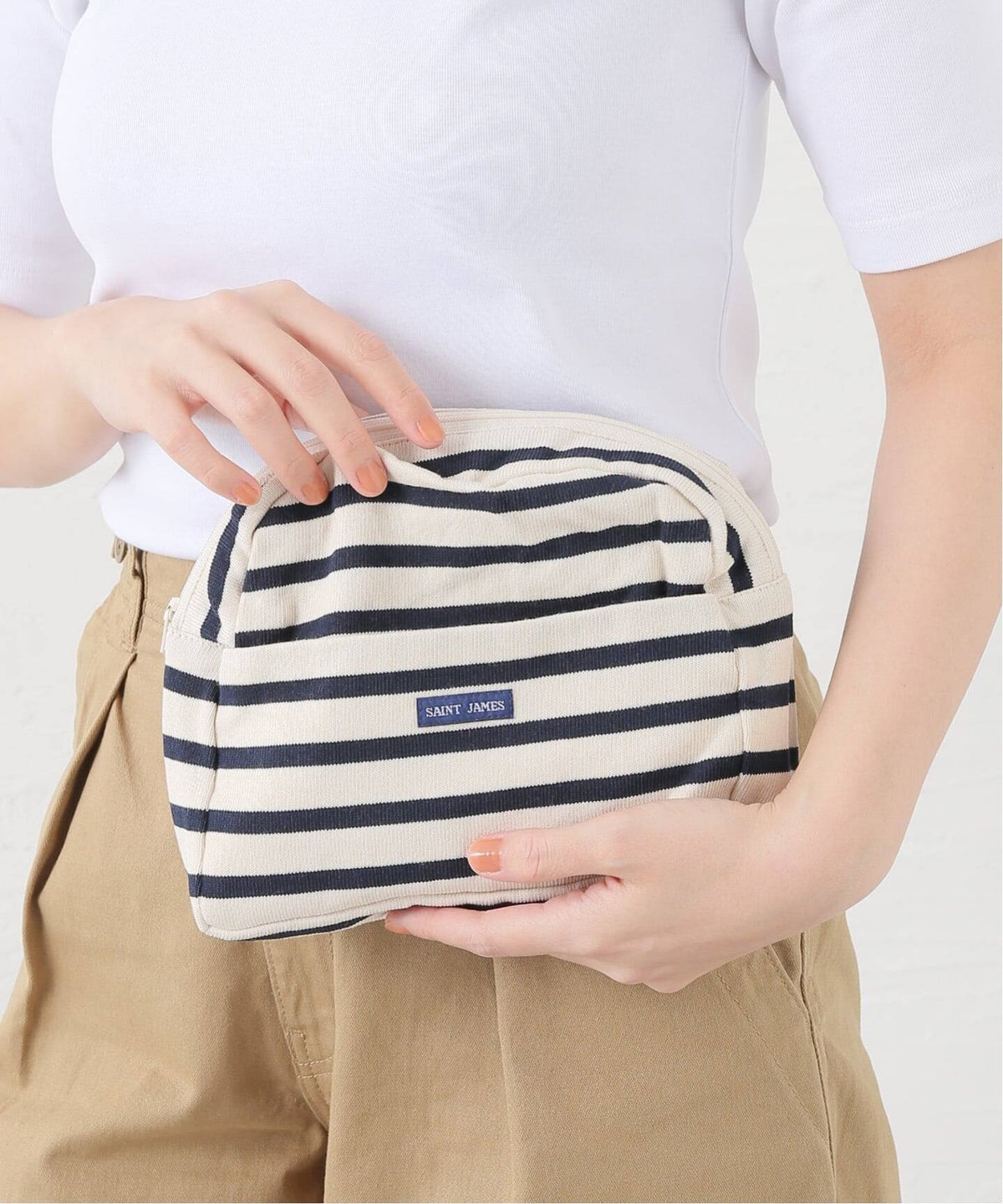 TROUSSE / ストライプポーチ L