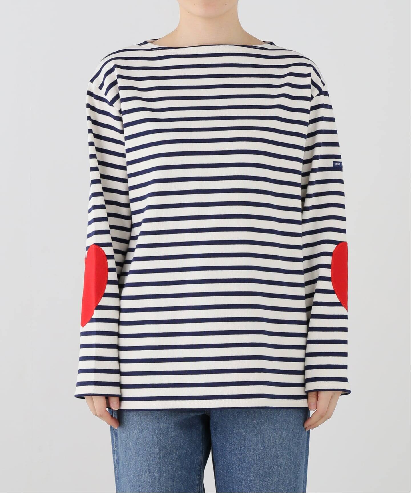 【新品未使用】SAINT JAMES　ボーダー　ハートエルボーパッチ OUESSANT HEART ELBOW PATCH / ウェッソン ハートエルボーパッチ