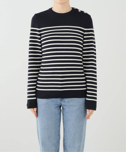 MAREE BORDER / レディース肩ボタンニット